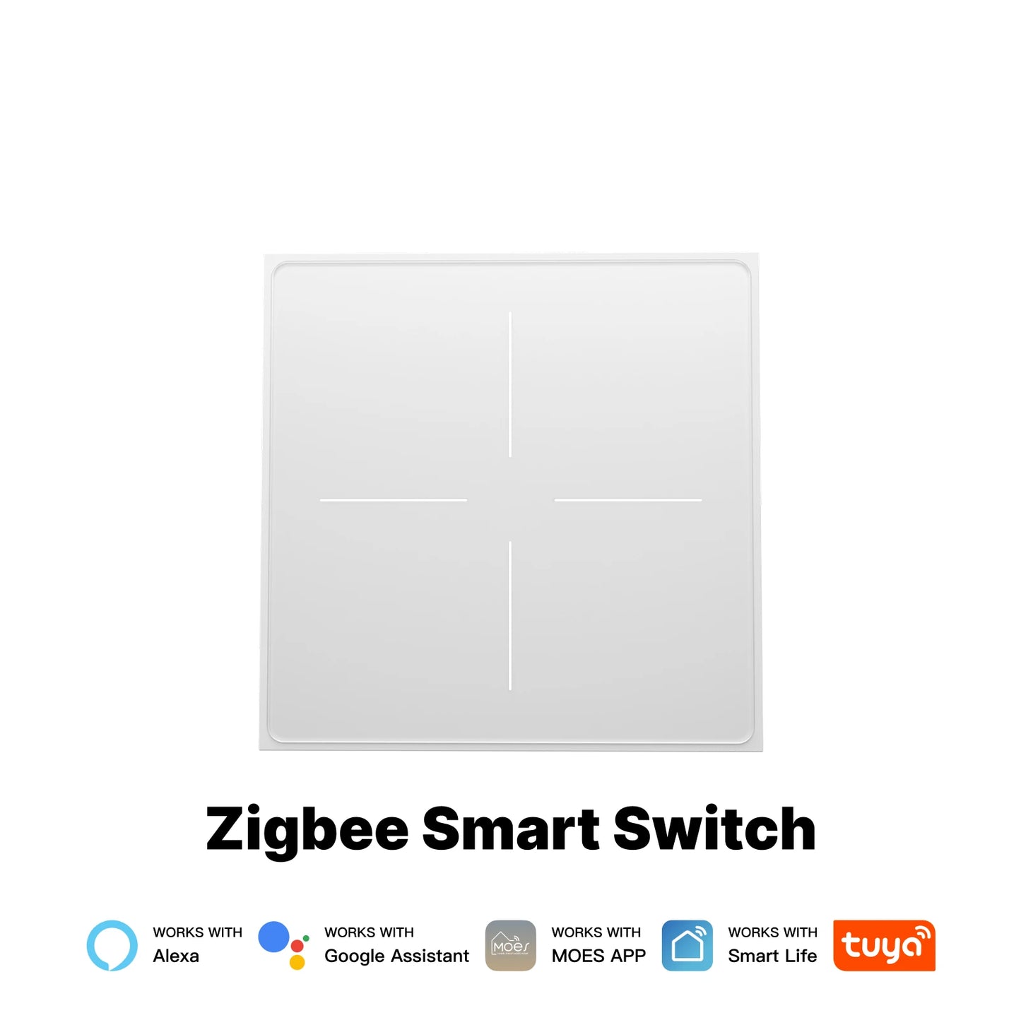 MOES Tuya ZigBee Star Feather Series Smart Touch Switch mit neutraler Lichtszene 2in1 APP-Fernbedienung mit Alexa Google Home