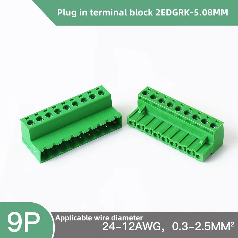 2EDGRK 5,08 mm Header Socket Plug-IN Terminal Blocks Schraubtyp PCB Male Connectors 2P -24P.
