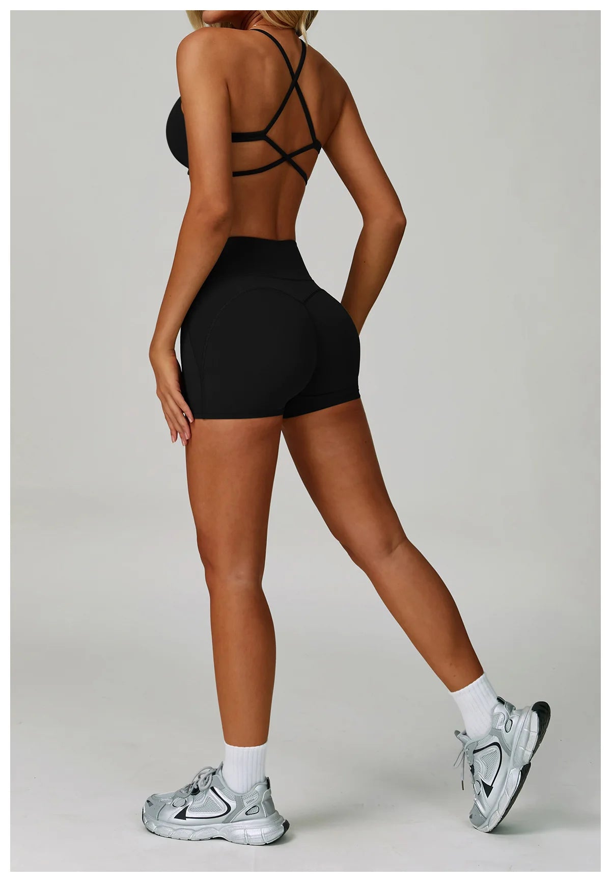 Cross Shoulder Straps Sports Bra Anti-Sweat Fitness Top Women Yoga Bra Shockproof Crop Top Push Up Sport Bra Gym Bra Workout Top