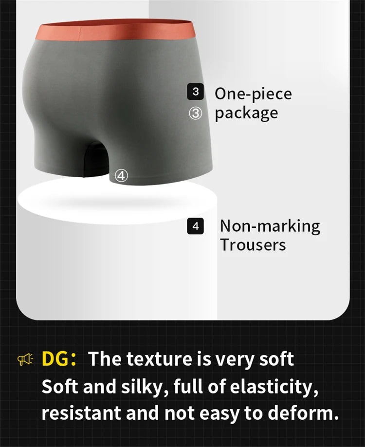 MiiOW 3 stücke 100S Modal Männer Boxer Unterwäsche Eis Seide Licht männer Höschen Boxershorts 5A Antibakterielle Atmungsaktive Mann unterhose