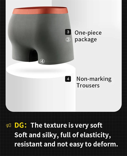 MiiOW 3 stücke 100S Modal Männer Boxer Unterwäsche Eis Seide Licht männer Höschen Boxershorts 5A Antibakterielle Atmungsaktive Mann unterhose