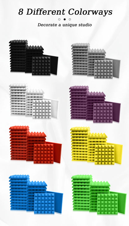 TOUO Acoustic Foam 6-48 Pcs Sound Proof Wall Panels High Density Studio Sound Absorbing Material Acoustic Foam Home Decoration