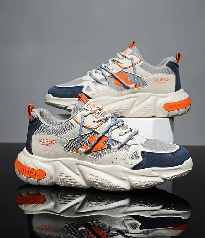 2025 Autumn Men Shoes Fashion Sneakers Height Increasing Casual Chunky Shoes Male Trainers Running Sports Shoes.