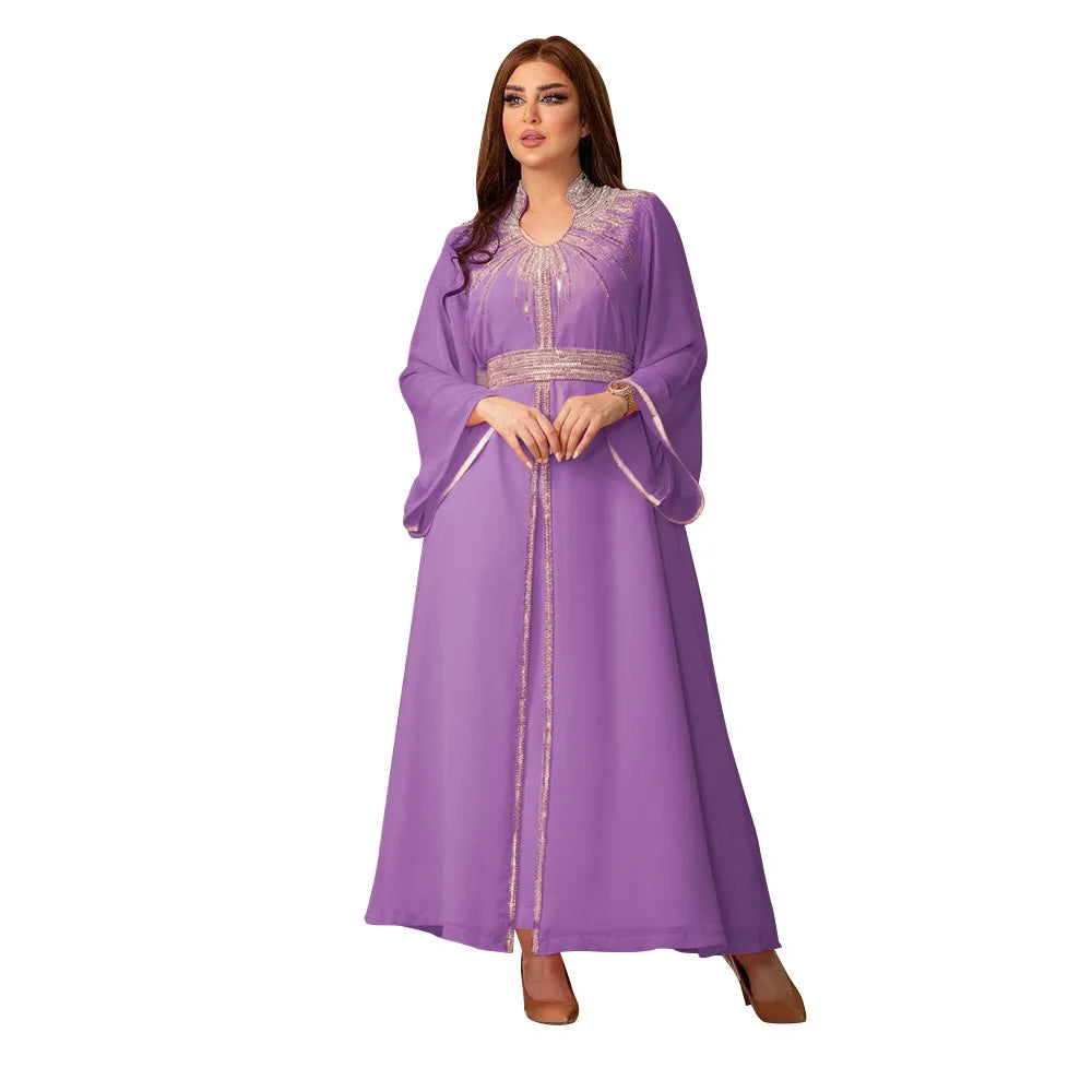 Floral Bedruckte Abaya Arabisch Langes Kleid Frauen Muslimischen Marokkanischen Kaftan Robe Golf Jalabiya Dubai Islam Türkei Kleider Ramadan Kleid