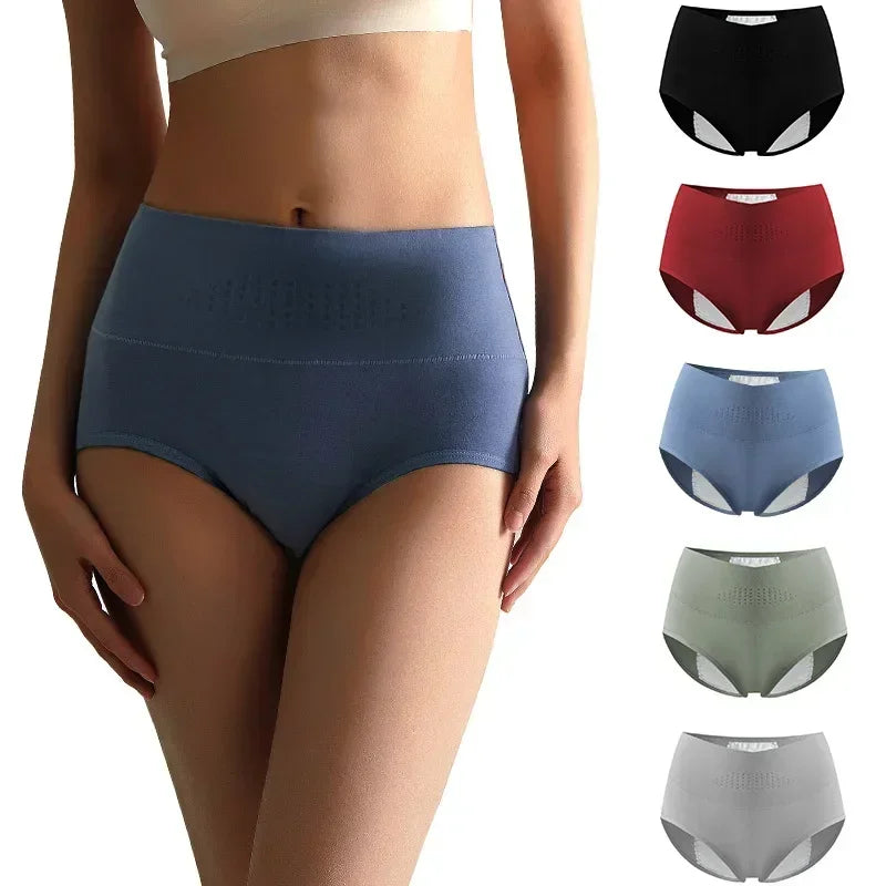 Menstrual Women's Panties High Waist Widen Period Pants Leak Proof Physiological Underwear Cotton Female Briefs Plus Sizes L-4XL.
