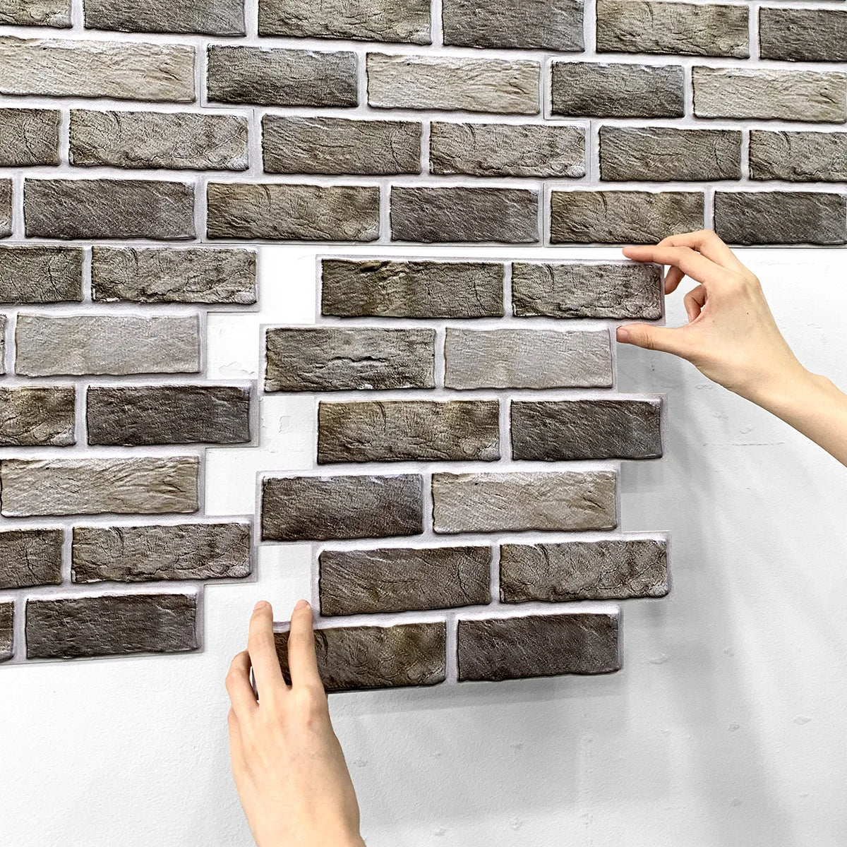 1/10pcs 3D Wall Sticker Self-adhesive Faux Brick Wall Panel Peel and Stick Kitchen Tile Backsplash Bathroom Wall Tile Sticker