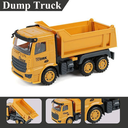 1 PCS Engineering Vehicle Toy for Children Inertial Model Play Plastic Car Kid Mixer Truck Crane Bulldozer Excavator Boy Gift.