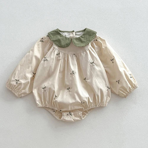 Herbst Frühling Infant Baby Mädchen Bodys + Hut Baumwolle Langarm Blumen Druck Neugeborenen Baby Mädchen Overall Baby Mädchen Kleidung