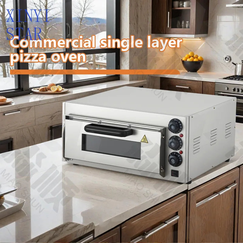 Pizzaofen aus Edelstahl, Ofen mit fester Temperatur und Timing