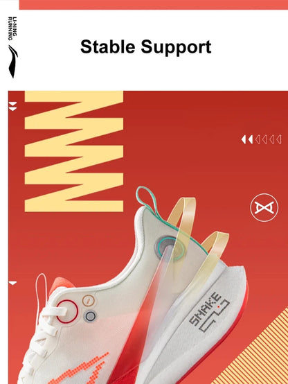 Li-Ning Männer RED HARE 8PRO Racing Laufschuhe BOOM FIBER Kissen Stabile Sportschuhe Leichte Anti-Rutsch Tragbare Turnschuhe ARPV003.