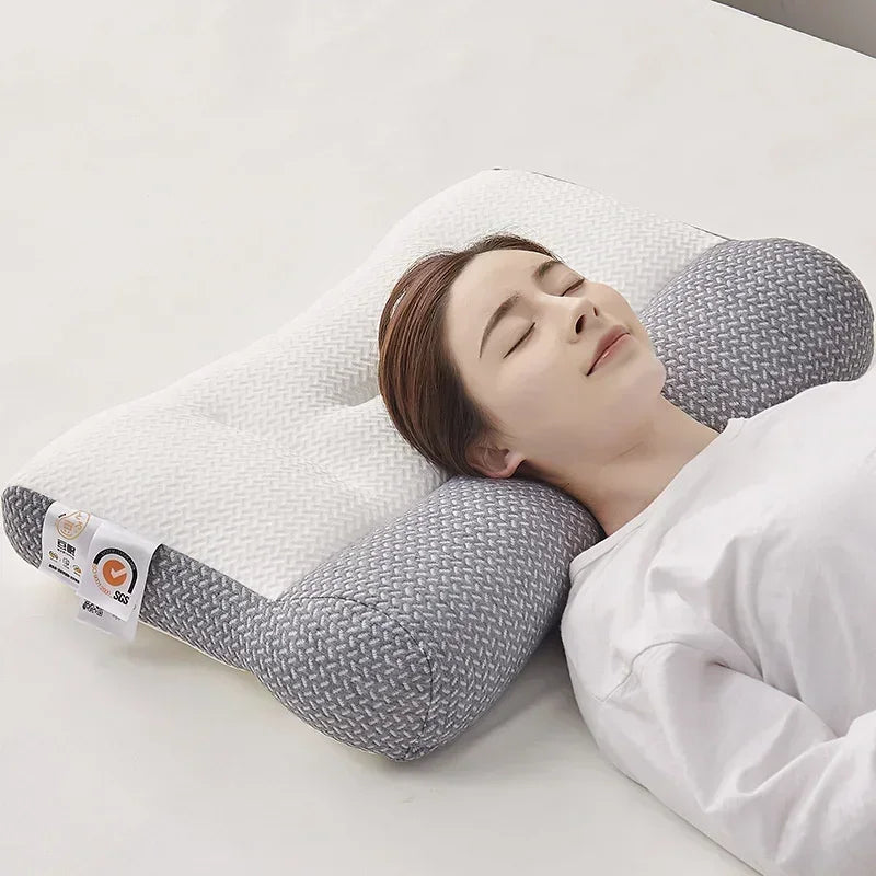 Orthopedic Reverse Traction Pillow Protects Cervical Vertebra and Helps Sleep Single Neck Pillow Can Be Machine Washable 48X74cm.