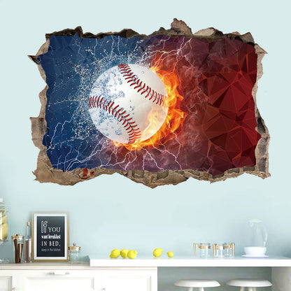 Creative Football PVC Wall Sticker Soccer Personalized Name Wall Decals For Kids Boys Room Mural Bedroom Decor Poster Art