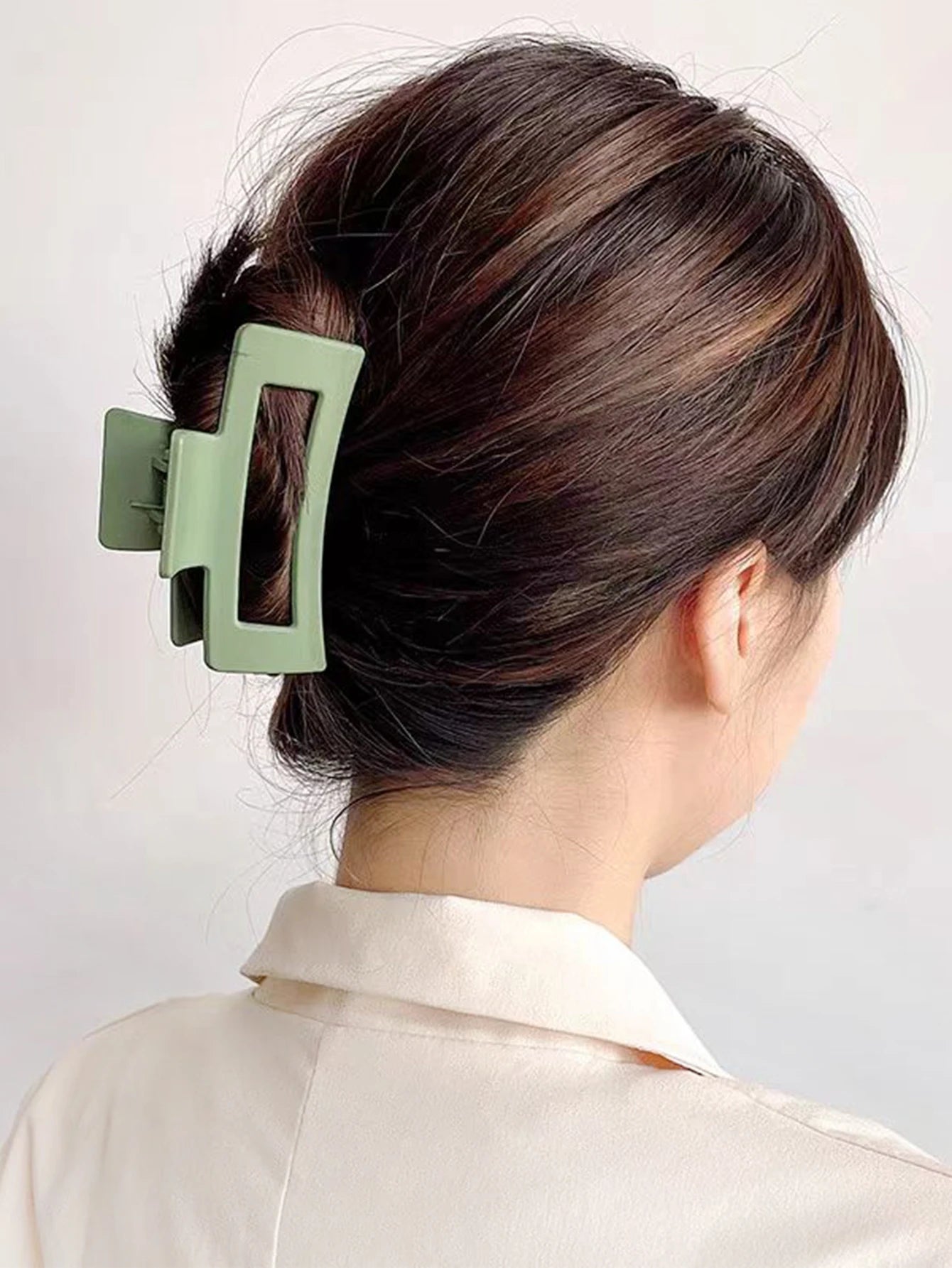 1/3/4/6 Pcs Medium Hair Claw Clips for Women Girls, Pink Strong Hold Matte Square Hair Clips for Thick Thin Hair.