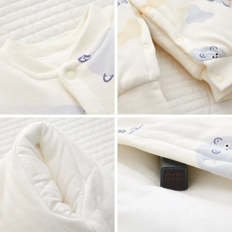 Somenie Neugeborenen Baby Onesie Verdickte Winter Reine Baumwolle Baby Body Warme Baumwolle Winter Niedlich Gedruckt Jungen Mädchen Onesie.