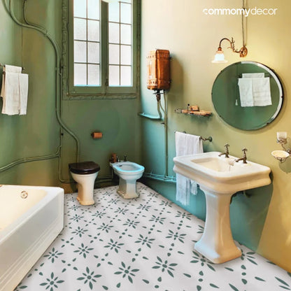 1pc/10pcs Floor Tile Sticker Self Adhesive Floor Sticker Vinyl Non-slip Floor Tile Sticker Wall Sticker Waterproof 20cm x 20cm