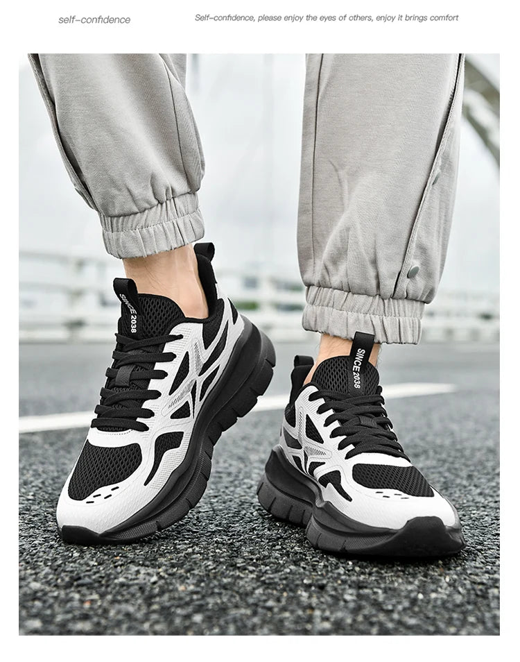 Men's Running Shoes Marathon Breathable Lightweight Women's Comfortable Casual Athletic Nonskid Walking Sports Sneakers