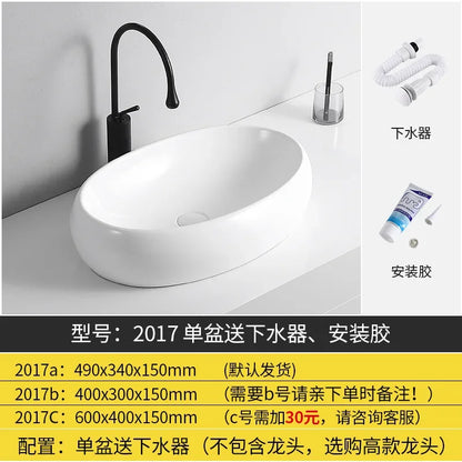 Arbeits platte Waschbecken Seite Entwässerung Keramik Waschbecken Balkon Waschbecken Kunst becken Einzel becken quadratischer Kreis