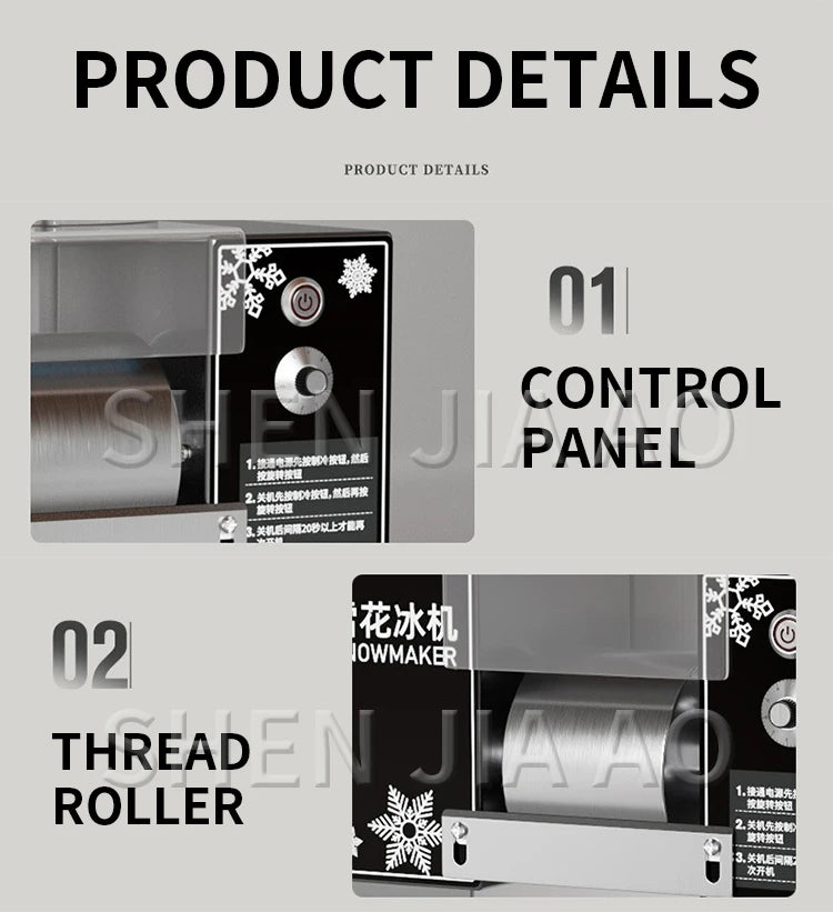 3L Snow Ice Maker Shaver Europe Snowflake Electric Ice Cube Cream Crushers Machine Korea Bingsu Slush Refrigerator 220/110V 360W.