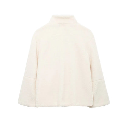 Winter Fleece frauen Mantel Zipper Stehkragen Lose Verdickt Mantel frauen Herbst Warme Neue Casual Trendy frauen Mantel.