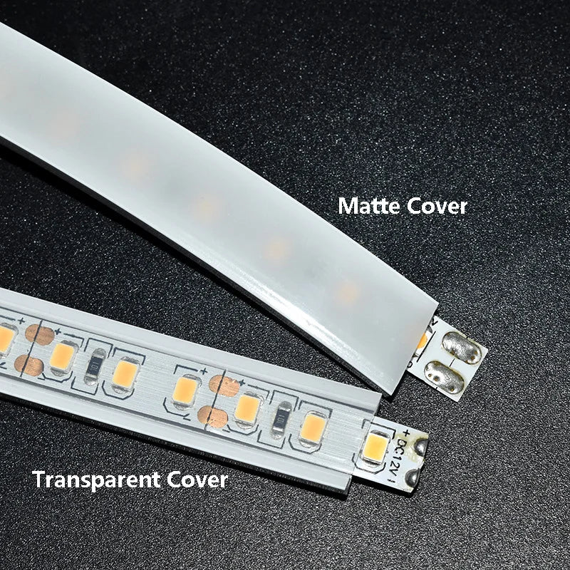 Flexible LED Silicone Neon Tube Protection Cover Transparent Matte Black Milky Silica Gel Channel Diffuser WS2812 WS2811 Strip.