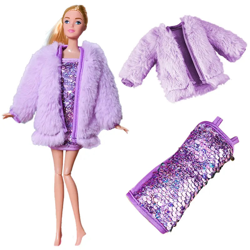 1 Set Fashion Clothes For Doll Clothes Coat Jacket Pants Dress Shirt Sweater Skirt Daily Wear Mini Doll Accessories Girl`s Toy.