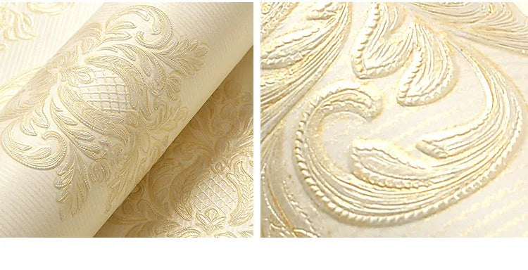 Tapete im europäischen Stil für Schlafzimmer wände 3d Damaskus Vlies Esszimmer Wohnzimmer Sofa TV Hintergrund Tapeten Wohnkultur