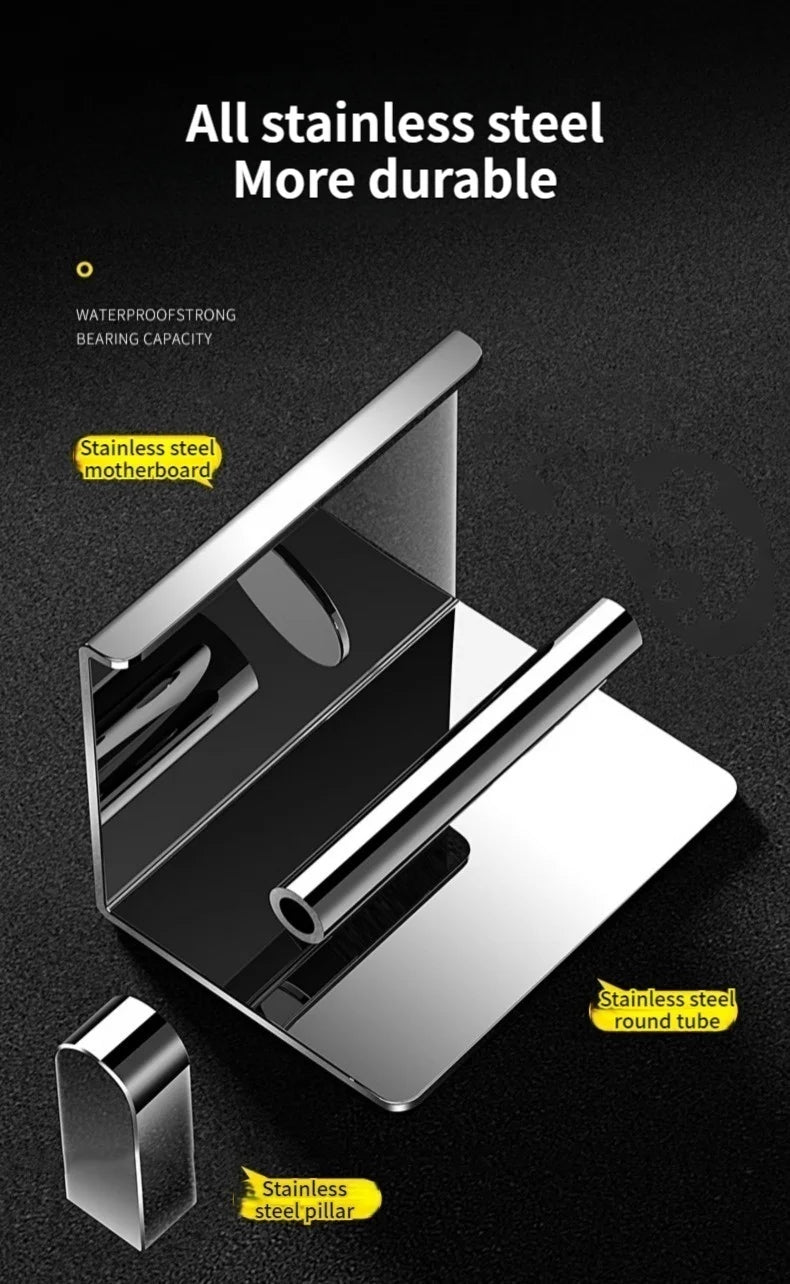 Papierhandtuchhalter aus Edelstahl ohne Stanzen, wandmontierter Küchenrollenhalter, Toilettenpapierhalter, Badezimmer-Handtuchhalter