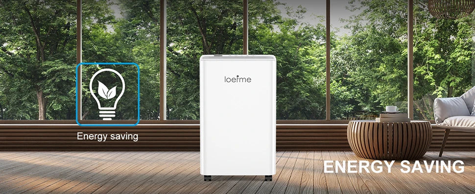 LOEFME 2L Dehumidifier Moisture Absorbers Home Air Dryer Electric Dehumidifier 12L/Day Dehumidification Timer 3 Modes W/ 3M Hose.