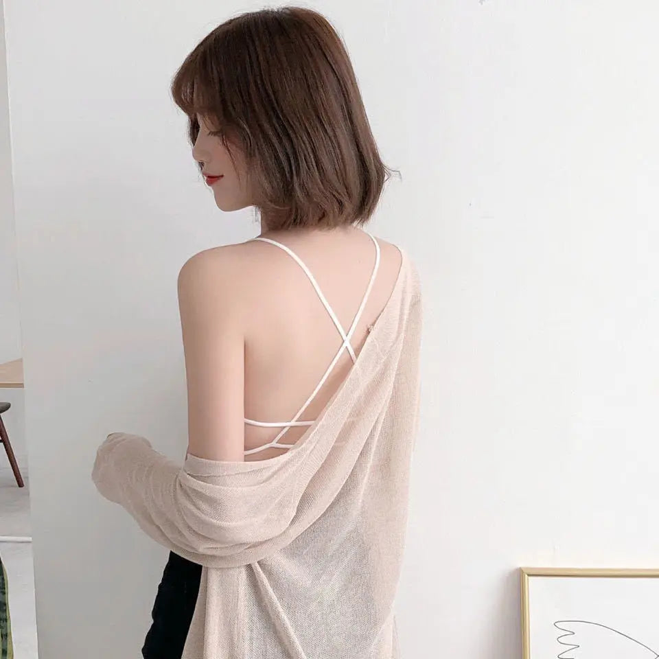 1pcs Womens Top Cross Strap Sports Bra Thin Push Up Sport Bra Yoga Gym Crop Tops Brassiere Fitness Breathable Girls Student Bras.