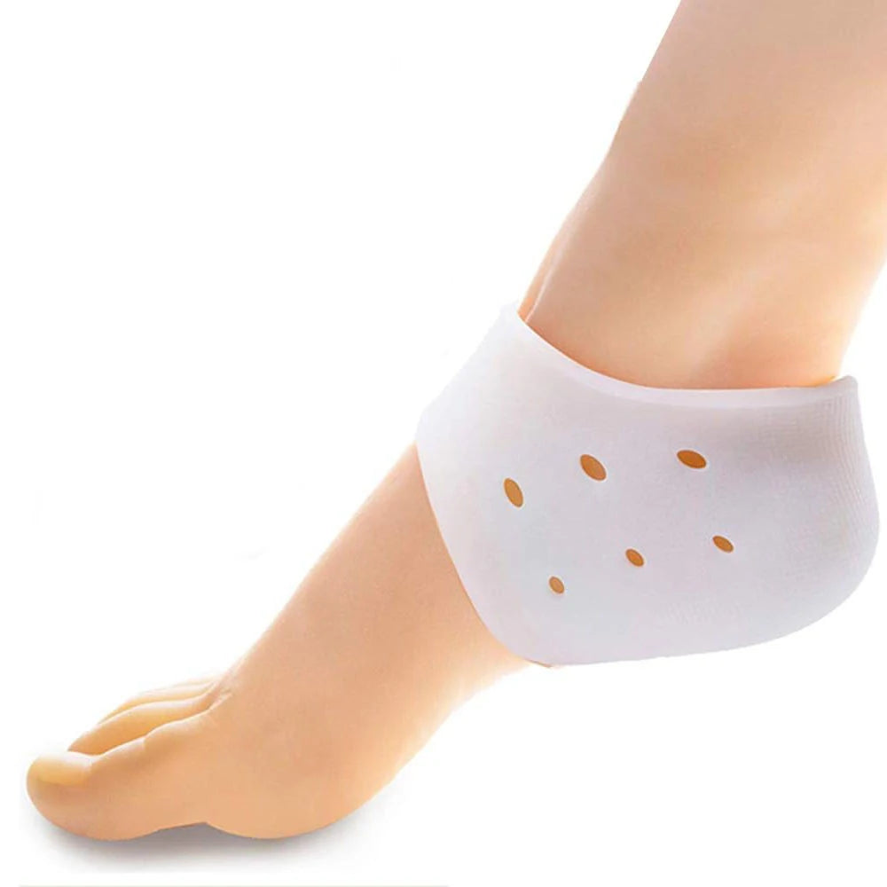 Gel Heel Protector for Heel Pain Relief Plantar Fasciitis Dry Cracked Bone Spur Heels Cushion Pads Moisturizing Foot Sleeves.