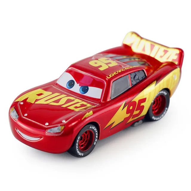 Disney Pixar Cars 2 3 Lightning McQueen Div Fritte Frank Mater Chick Hicks 1:55 Diecast Vehicle Metal Toy Car Kid Birthday Gift