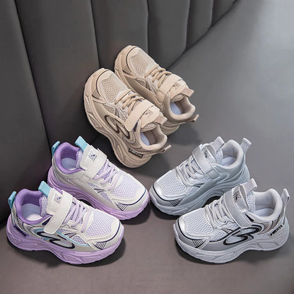 Autumn Children Sport Shoes Mesh Breathable Teenager Kid's Sneakers Boy's Girl's Running Shoes Trend Fashion Sport Shoes.