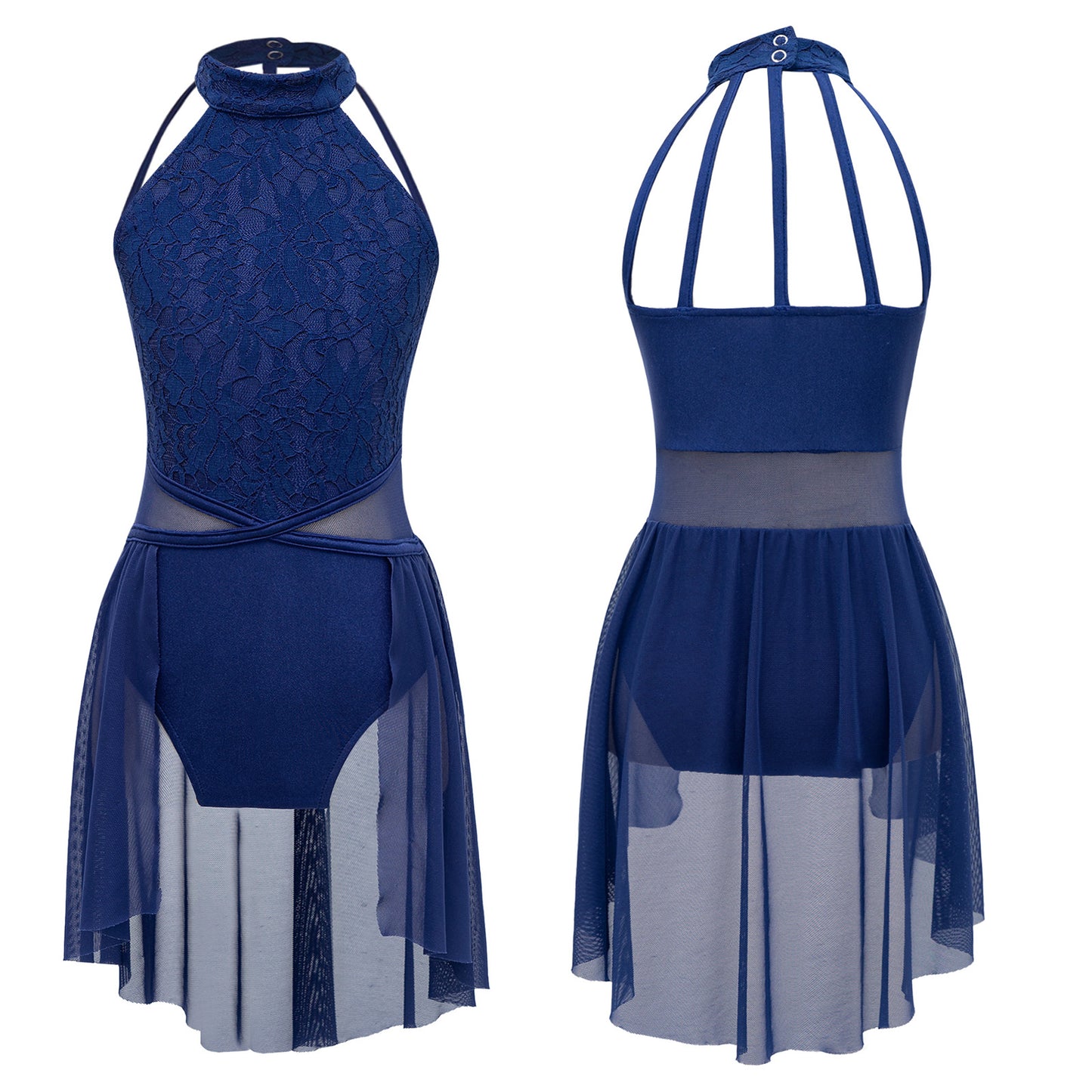 Mädchen Ballett Gymnastik Trikot lyrischen Tanz kleid ärmellose florale Spitze Tutu Tanz kleidung für Eiskunstlauf Bühnen performance.