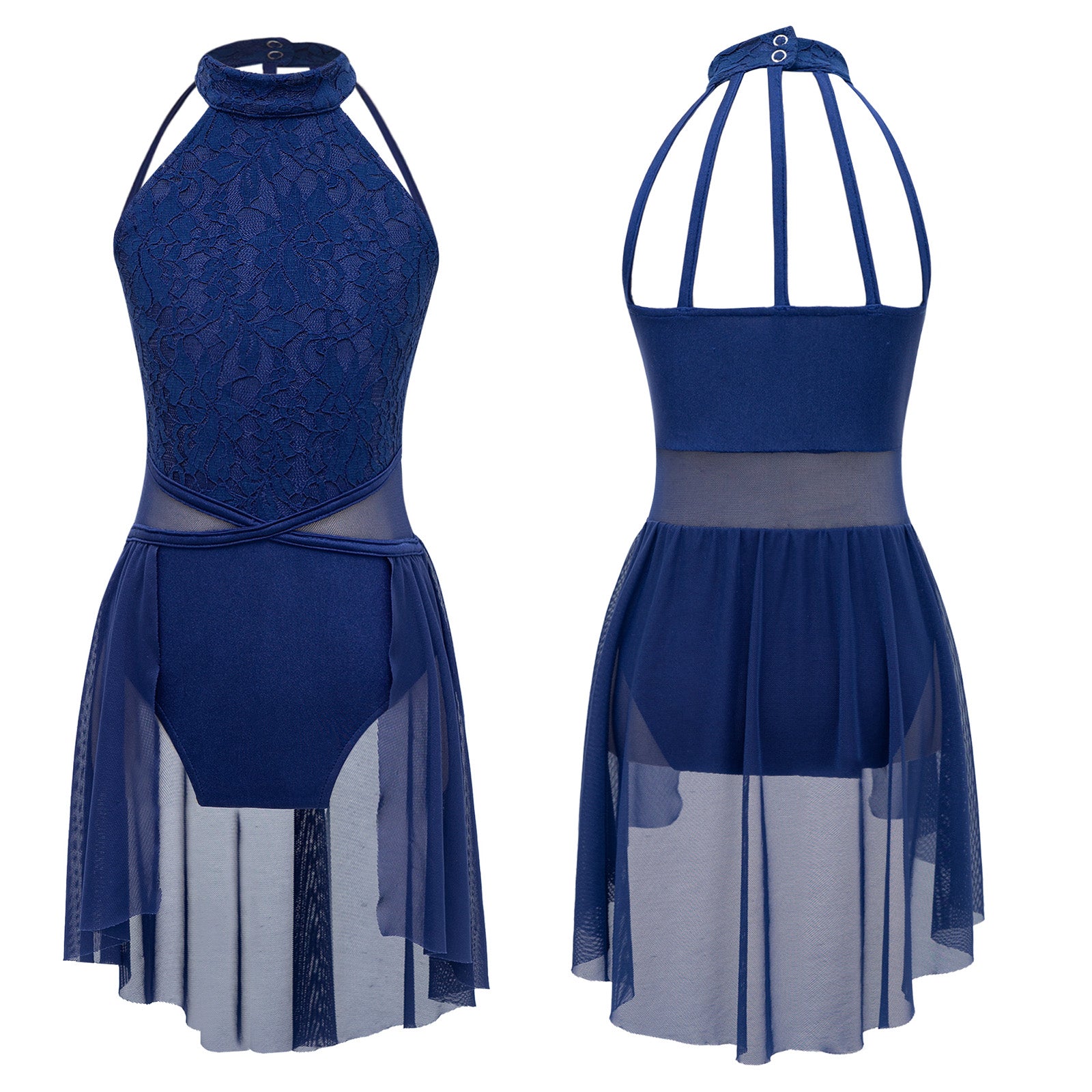 Mädchen Ballett Gymnastik Trikot lyrischen Tanz kleid ärmellose florale Spitze Tutu Tanz kleidung für Eiskunstlauf Bühnen performance.