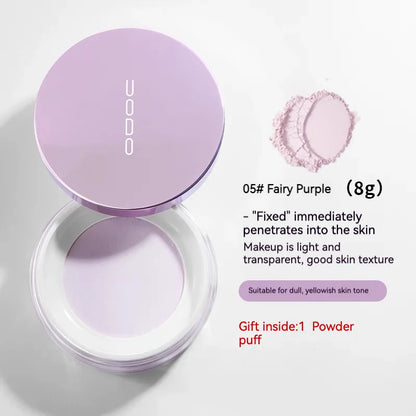 Uodo Loose Powder Makeup Oil Control Dry Skin Long-lasting Setting Foundation Glitter Flagship Genuine Goods Udo