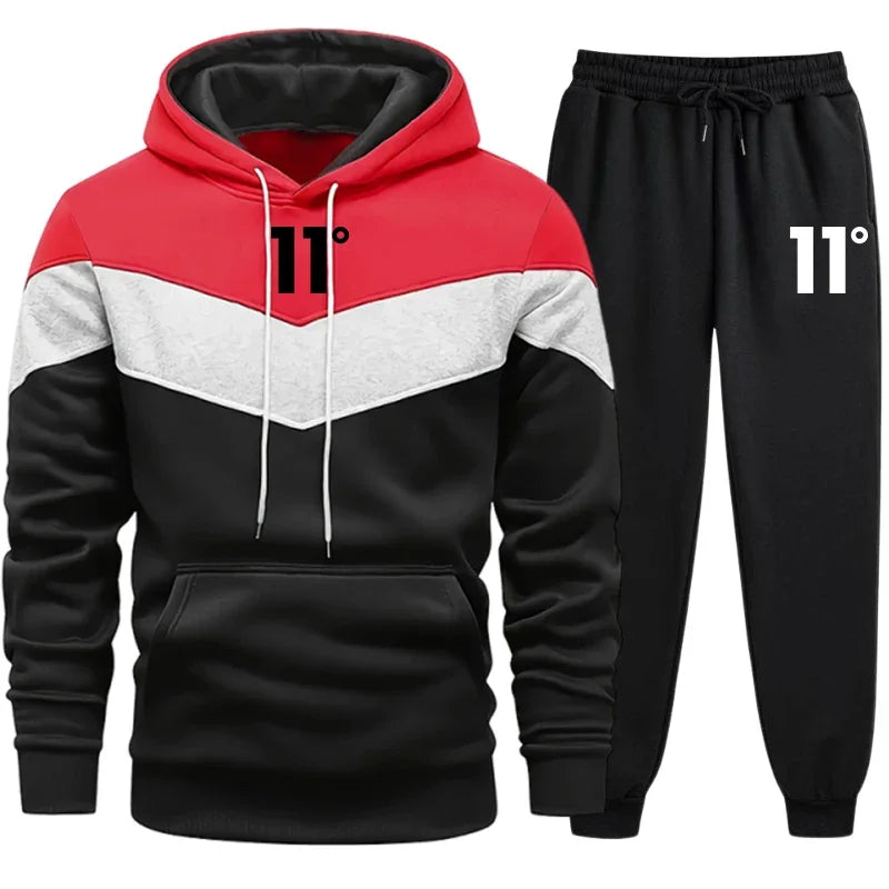 2025 herbst Winter Fleece Dicke Warme Männer der Trainingsanzug Hoodies + Hosen 2Pcs Sets Anzug Sportswear Trend Mode Hip hop Männer Kleidung.
