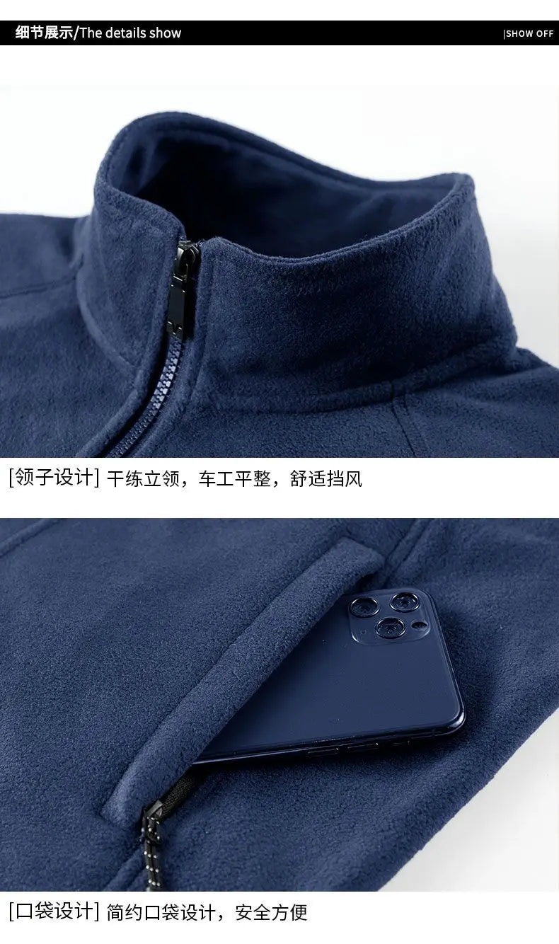 Men's Spring Autumn Jacket Thickened High-end Knitted Jacket Cardigan Outerwear Coat.