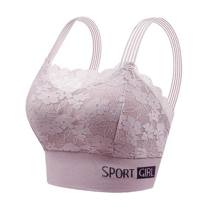 1pcs New Women Lace Bras Lady Comfortable Bralette Solid Color Sexy Underwear Female Vest Style Wireless Lingerie Girl Tube Tops.