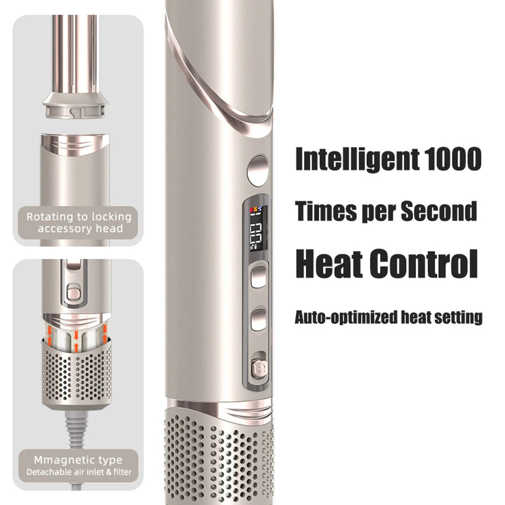 8 in 1 Professional Folding Hair Dryer Airwrap High Speed 110000rpm Blow Dryer Automatic Curling Iron Salon Hair Styling Tools.