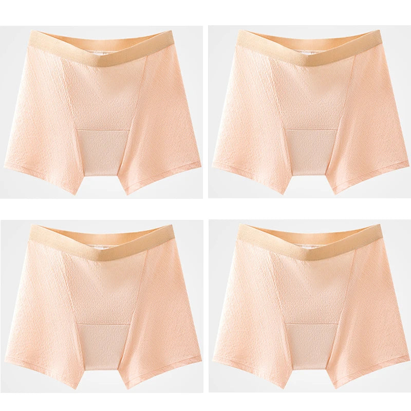 4pcs Women's Safety Pants Physiological Underwear High Waist Shorts Panties For Women Plus Size No Trace Leggings Safety Panty