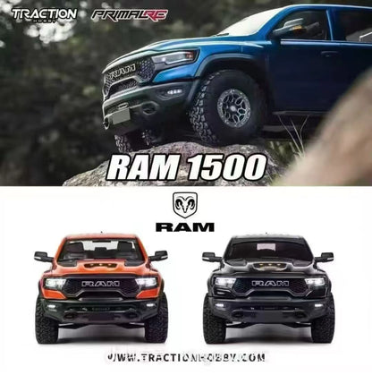 KM Thunder Dodge Tyrannosaurus RAM 1500 Simulation 1/8 Remote Control Electric 4WD Climbing Vehicle Pickup Off road Vehicle.