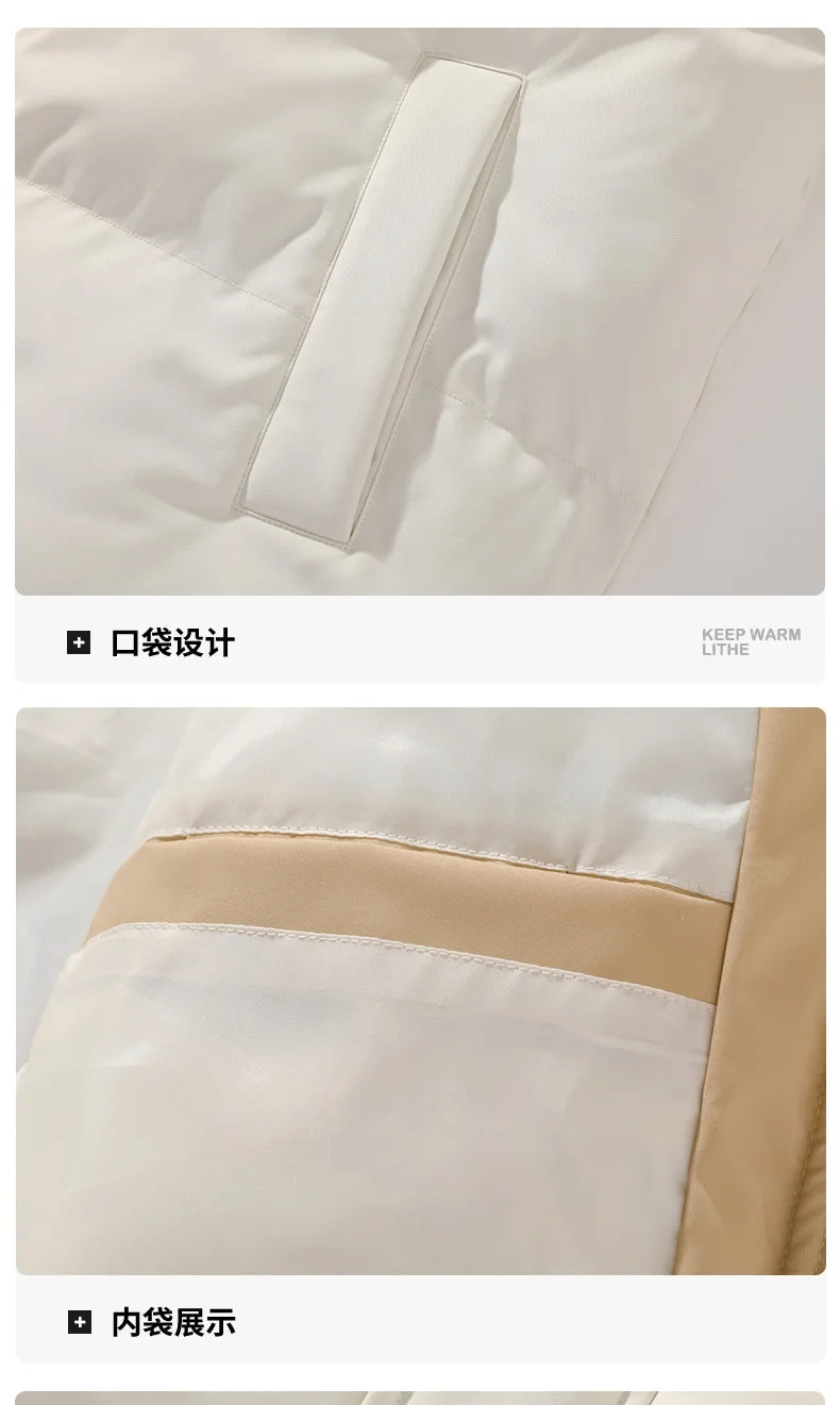 Korean Fashion Winter Men Hooded Parkas Casual Outdoor Windproof Men Clothing with Hood Thickened Warm Cotton Jacket for Men New.