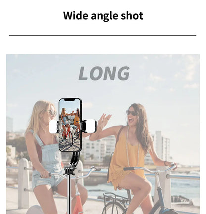 L13D Selfie Stick 1160mm with Wireless Bluetooth Double Fill Light Extended Tripod with Remote Shutter for Android IOS Cellphone.