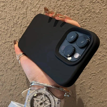 Luxury Silicone Shockproof Phone Case For iPhone 17 Air 16 15 14 13 12 11 Pro Max Plus 16E High Guality Solid Color Cases Cover.