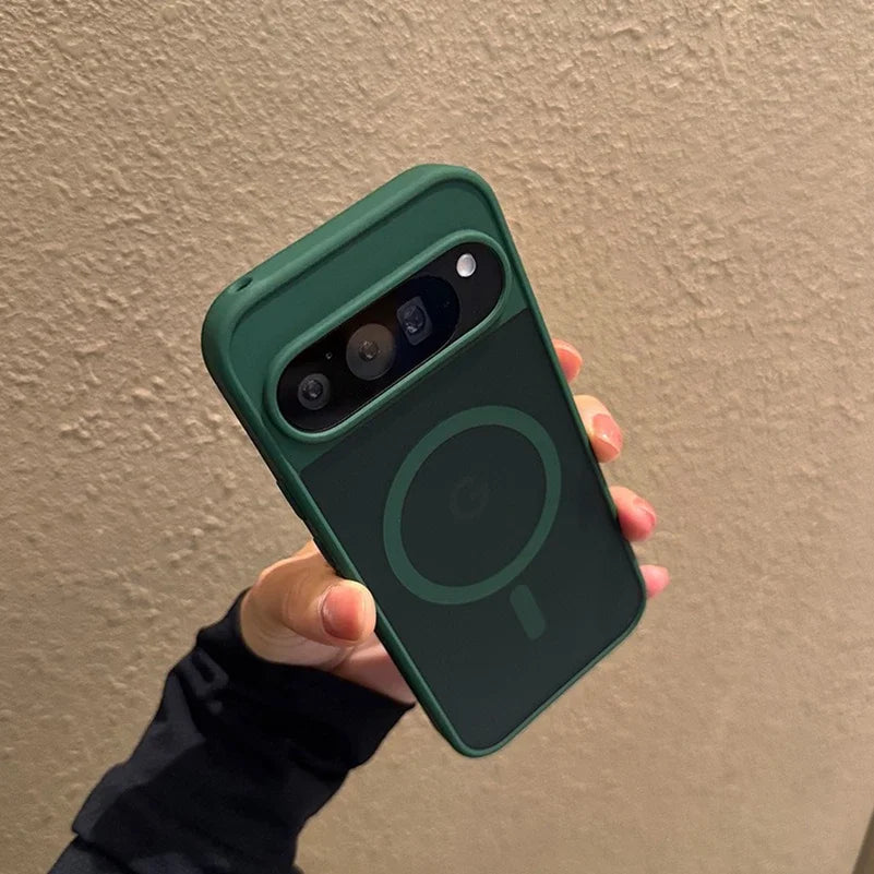 Magsafe Translucent Matte Magnetic Case For Google Pixel 10 ProXL 9 Pro XL 10Pro 10 9A Wireless Charging Candy Color Slim Cover.