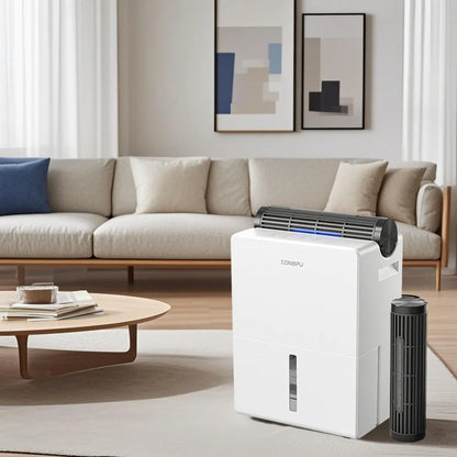 Dehumidifier for Bedroom 2000 ml, Double Hold Design, Drying Mode, Sleep Mode 30 dB, Automatic Defrost Function 24h Timer.