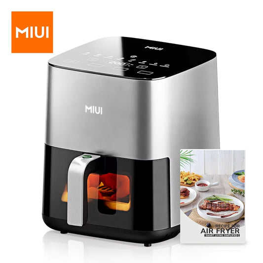 MIUI Air Fryer 5L, Electric Hot Fryer Oven Oilless Cooker with Touch Control & Nonstick Basket & Visible Window, Family Size.