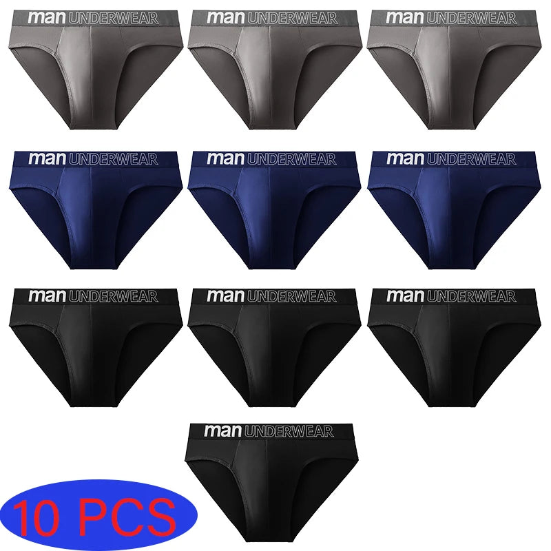 10 Teile/los Herren Slips Unterwäsche Brief Bequeme Höschen Shorts Sexy Boxershorts Geschenke für Mann Unterhosen