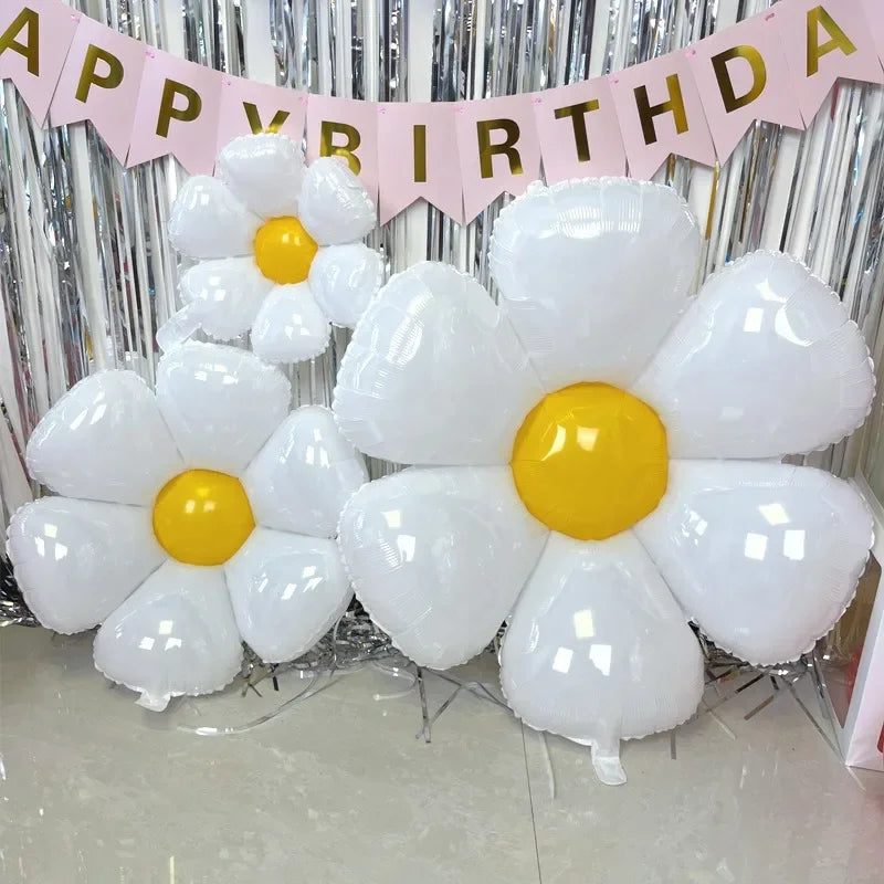 10/1PCS Weiß Gänseblümchen Blume Ballon Multi Größe Sonnenblumen Folie Ballons Helium Ball Kinder Geburtstag Party Baby Dusche dekoration.