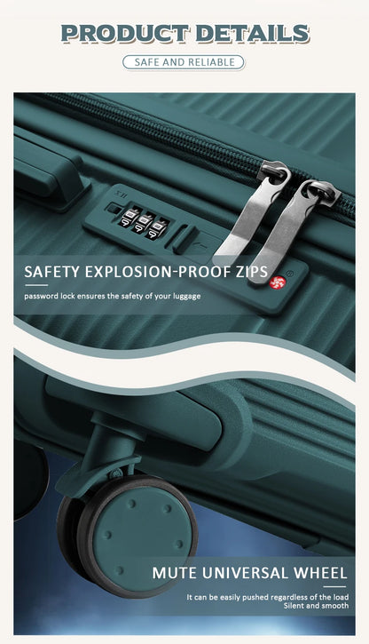 2024 Neues Design Reisekoffer Rollend, Damen Herren Handgepäck Reise Trolley 20 Zoll, Boarding Cabin Gepäck Koffer 24 28''.